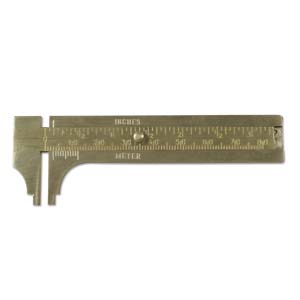 Brass Vernier Caliper, Bead measuring tool, range is 0-80mm, 0-3.25", tol1155