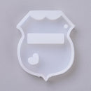 RESIN Mold Shaker, Police Badge Silicone Mold, soap mold, clay mold, reusable, tol1146