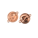Paisley Seed Bead Connector Charms, Driopida Pendant Settings Rose Gold, Silver, Bronze - 1 pair