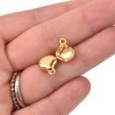 Ginko Seed Bead Charms, Vlichada Pendant Settings Rose Gold, Silver, Bronze - 1 pair