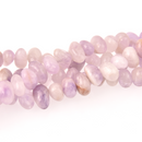 Lavender Quartz Pebble Cut Half Strand, Purple Gemstone Beads approx 12x8mm, 8" long gem0817