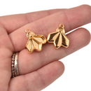 Kite Seed Bead Charms, Dentro Pendant Settings Rose Gold, Silver, Bronze - 1 pair