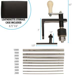 EZ COILER PRO DELUXE KIT 9 PIECE MANDREL SET tol1328