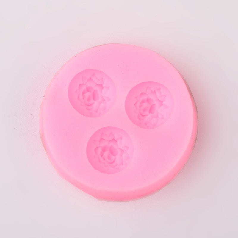 13mm FLOWER Resin Mold, Silicone Mold to make cabochons, kawaii, reusable mold makes 3 shapes, tol0858