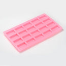 RECTANGLE RESIN MOLD, Silicone Mold to make rectangle shaped pendants, reusable, 1-7/8" x 1", makes 20 at a time, tol0754