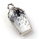 5 Popcorn Charms, Silver Metal with Enamel, 23x13mm, chs3408