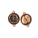 Paisley Seed Bead Connector Charms, Driopida Pendant Settings Rose Gold, Silver, Bronze - 1 pair