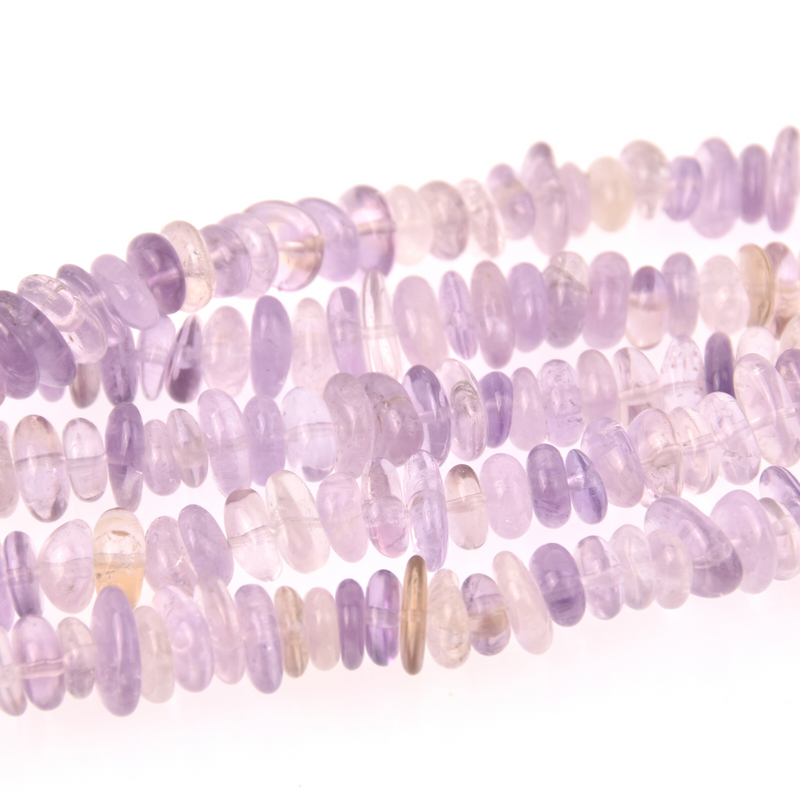 Purple Ametrine Half Strand, Large Chip Purple Gemstone Beads approx 12x8mm, 8" long gem0818