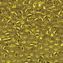 Size 6/0 Miyuki Round Seed Beads, Silver Lined Yellow 6-9136s, 20 grams, bsd0465