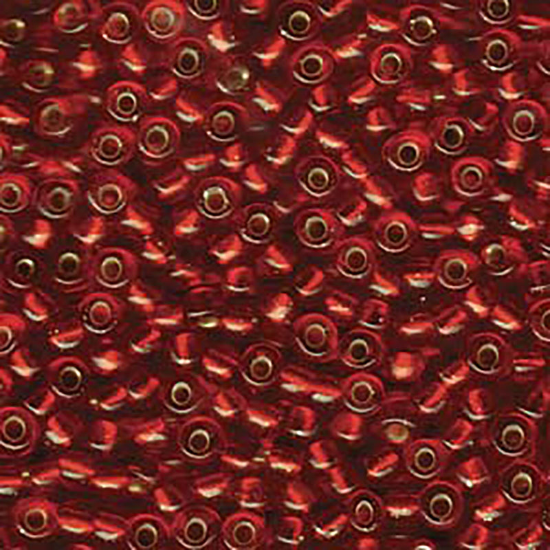 Size 6/0 Miyuki Round Seed Beads, Ruby Red 6-9141S, 20 grams, bsd0461