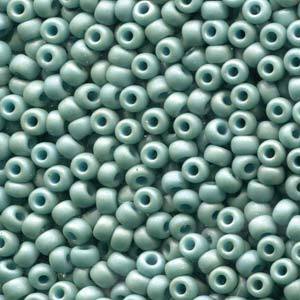 Size 6/0 Miyuki Round Seed Beads, Fancy Frosted Pale Seafoam Green 6-92028, 20 grams, bsd0604