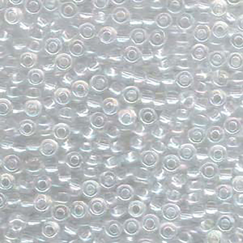 Size 6/0 Miyuki Round Seed Beads, Crystal AB 6-9250, 20 grams, bsd0471