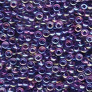 Size 6/0 Miyuki Round Seed Beads, Amethyst Lined Crystal AB 6-9274, 20 grams, bsd0439
