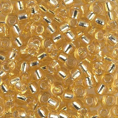 Size 6/0 Miyuki Round Seed Beads, Silver Lined Light Gold 6-9002, 20 grams, bsd0245