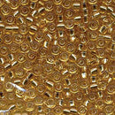Size 6/0 Miyuki Round Seed Beads, Silver Lined Gold 6-93, 20 grams, bsd0466