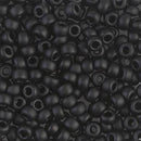 Size 6/0 Miyuki Round Seed Beads, Matte Black 6-9401F, 20 grams, bsd0244