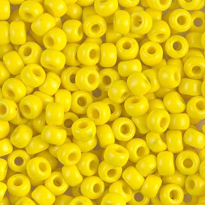 Size 6/0 Miyuki Round Seed Beads, Opaque Yellow 6-9404, 20 grams, bsd0238