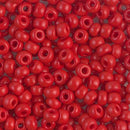 Size 6/0 Miyuki Round Seed Beads, Opaque Red 6-9408, 20 grams, bsd0242