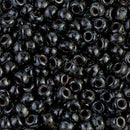 Size 6/0 Miyuki Round Seed Beads, Picasso Smoky Black Matte 6-94511, 20 grams, bsd0246