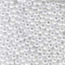 Size 6/0 Miyuki Round Seed Beads, White Ceylon 6-9528, 20 grams, bsd0468