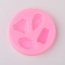 LARGE JEWELS Resin Mold, Silicone Mold to make shaped cabochons, kawaii, reusable, 2-3/4" mold makes 4 shapes, tol0857