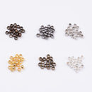 Brass Crimp Beads, mixed pack in storage container, fin1238