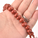 Red Jasper Half Strand, 12x8mm Pebble Gemstone Beads, 8" long gem0824