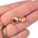 Ginko Seed Bead Charms, Vlichada Pendant Settings Rose Gold, Silver, Bronze - 1 pair