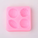 SPORTS BALL Resin Mold, Silicone Mold to make shaped cabochons, 2-1/4" mold makes 4 shapes, tol0762