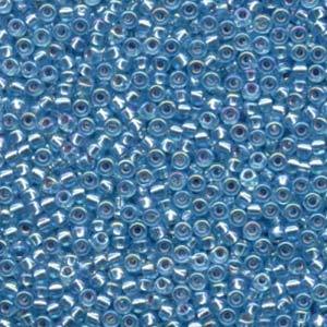 Size 8/0 Miyuki Delica Seed Beads, Silver Lined Aqua Blue, 22 Grams, Color 8-91018, bsd0739