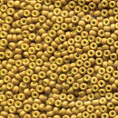 Size 8/0 Miyuki Round Seed Beads, Matte Opaque Mustard, 22 Grams, Color 8-91233, bsd1070