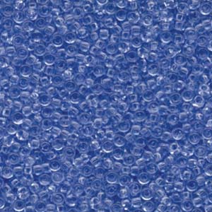 8/0 Miyuki Seed Beads, Trans Lt Cornflower Blue, 22 Grams, 8-9159L, bsd0879