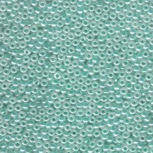 8/0 Miyuki Seed Beads, Aqua Green Ceylon, 8-9536, bsd0884