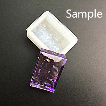 RESIN WAVY RECTANGLE Bead Mold, Silicone Mold to make 1-1/2" x 1" wavy rectangle shapes, reusable, tol0854
