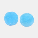 2 DRUZY Natural GEMSTONE Quartz Geode Cabochon, Round, 10mm, 3/8", Baby Blue, flatback, cab0532