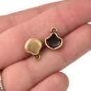 Ginko Seed Bead Charms, Vlichada Pendant Settings Rose Gold, Silver, Bronze - 1 pair