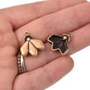 Kite Seed Bead Charms, Dentro Pendant Settings Rose Gold, Silver, Bronze - 1 pair