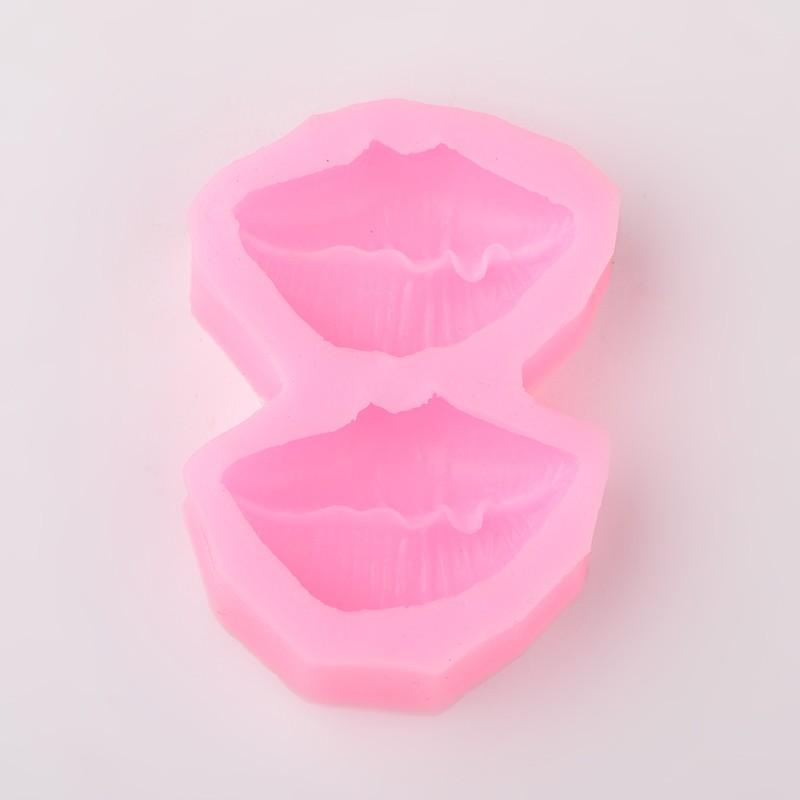 LIPS Resin Mold, Silicone Mold to make shaped cabochons, mold makes 2 shapes, tol0768