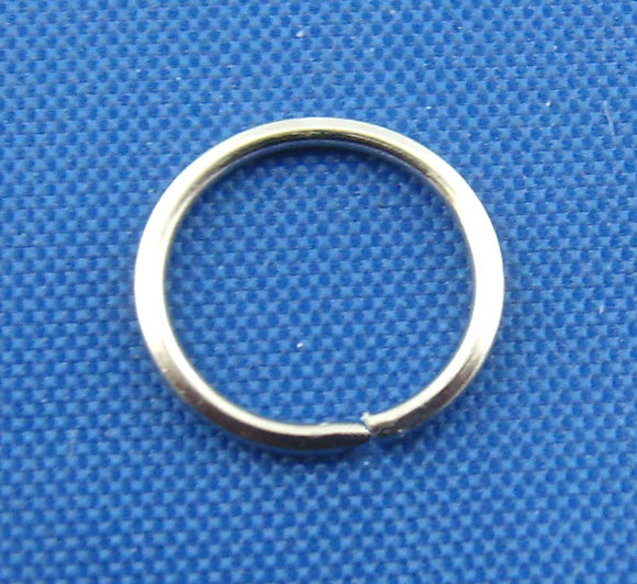50 Silver Tone Open Jump Rings 8mm x 0.8mm, 21 gauge wire  jum0038a