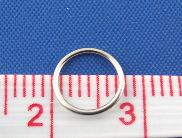 50 Silver Tone Open Jump Rings 8mm x 0.8mm, 21 gauge wire  jum0038a