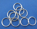 50 Silver Tone Open Jump Rings 8mm x 0.8mm, 21 gauge wire  jum0038a