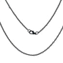 12 Black Cable Chain Necklaces 24" long, lobster clasp,  3x2mm, fch1089