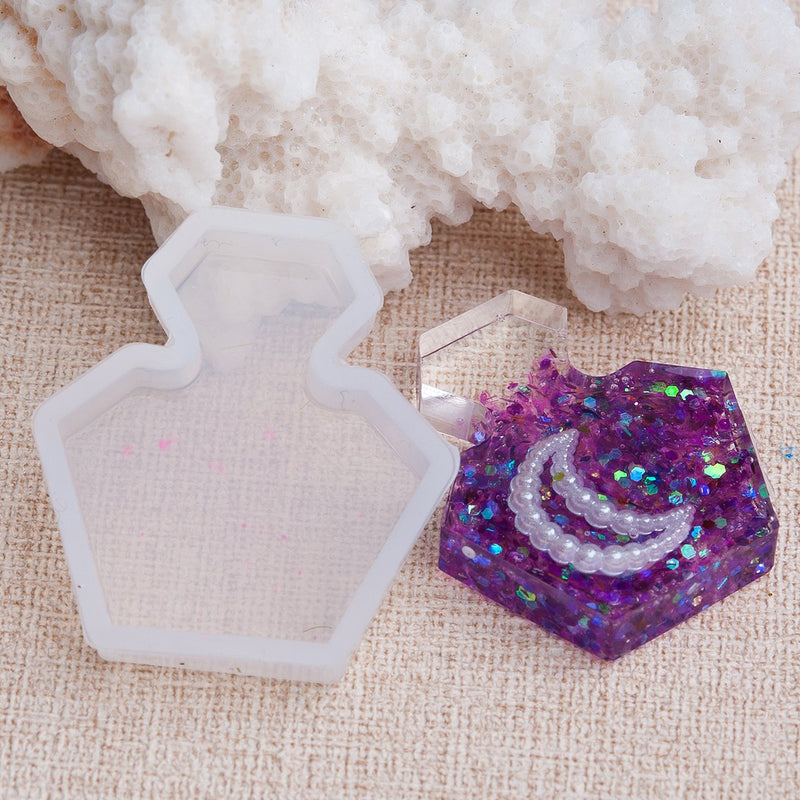 Perfume Bottle Resin Mold, Silicone Mold to make shape 1.25" long, tol1015