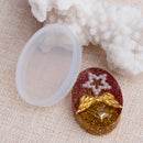 2 Oval RESIN MOLDS, Silicone Mold to make oval 31x21mm (1-1/4" x 3/4") cabochons, reusable, tol0779