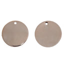 10 ROSE GOLD Blanks, Metal Stamping Blanks Charms, round circle disc, 15mm wide (5/8"), 16 gauge, msb0355