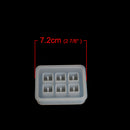 RESIN Square BEAD MOLD, Silicone Mold to make 12mm square rectangular beads, reusable, tol0872