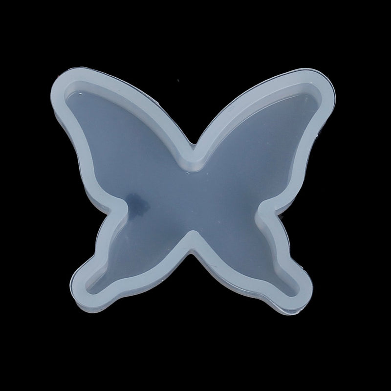 BUTTERFLY RESIN MOLD, Silicone Mold to make shape 1-3/8" wide, cabochons, butterfly charms, butterfly pendants, reusable, tol0831