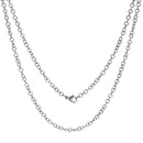 5 Silver Stainless Steel Rolo Chains, Necklaces with Lobster Claw Clasp for Jewelry Making, links are 3.6mm, 20" long, fch1100