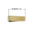 5 GOLD Brass MONEY CLIP Blanks, double sided money clips, slightly brushed finish, 2-1/8" x 3/4", msb0369