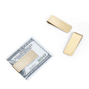 5 GOLD Brass MONEY CLIP Blanks, double sided money clips, slightly brushed finish, 2-1/8" x 3/4", msb0369